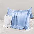 PROMEED Real 23 Momme 100% Silk Pillowcase for Hair and Skin, Both Sides Cooling Premium Grade 6A+ Mulberry Silk Pillow Case with Zipper, 1pc (Queen 20"x30", Light Blue)