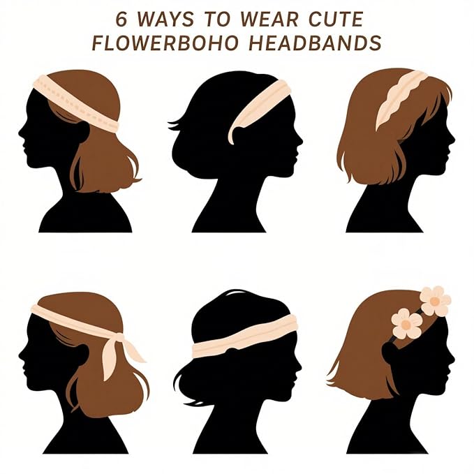 Cute Headbands for Women, plus for Nurses – Fashion Non Slip Elastic Floral Hairbands, Soft Fabric Thick Stripe Head Bands for Girls, Valentine's Day Heart Headbands (D-6)