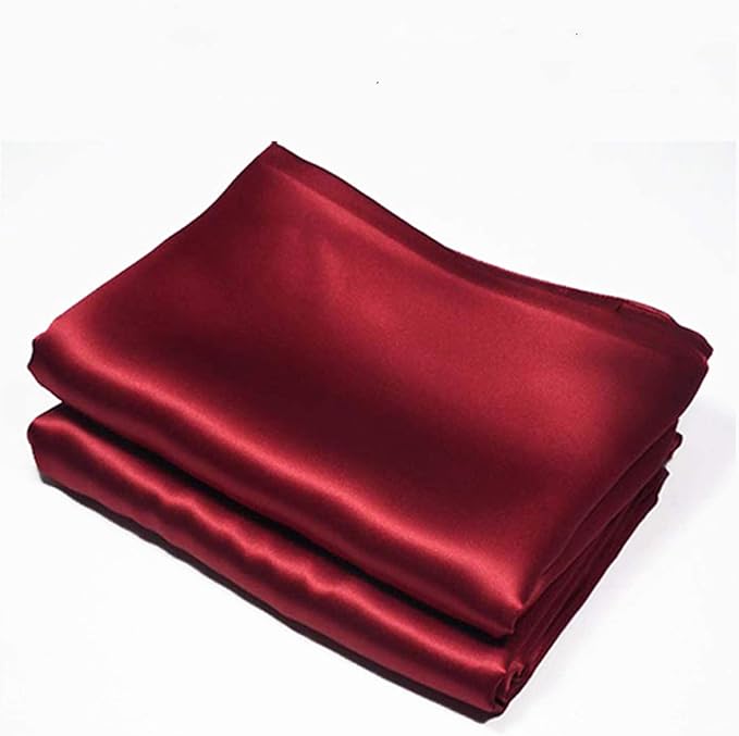 Red Silk Pillow Cases for Hair and Skin Made in USA, 100% Mulberry Silk Pillowcase for Women, King Size with Zipper, Organic, Cooling, Anti Acne, Anti Wrinkle, 1 Pc 20"x36" (King, Red)