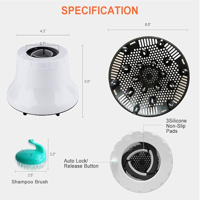 Universal Hair Diffuser for 1.4"-2.6" Blow Dryers, Diffuser Hair Dryer Attachment, Professional Hair Diffuser for Curly Wavy Long Thick Hair