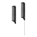 RHOS Carbon Retractable Rat Tail Comb for Parting and Styling, Hair Cutting and Braiding - Stainless Steel Pin Tail Comb, Black