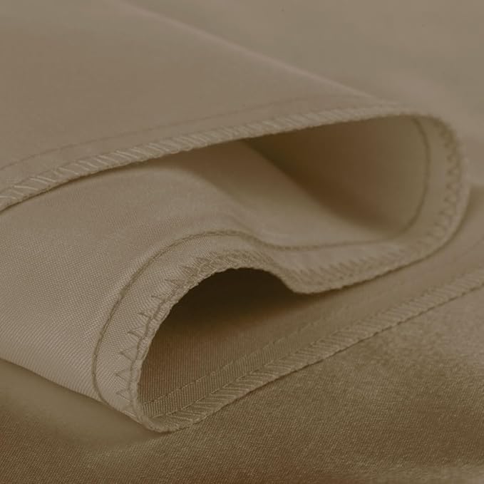 BLISSFORD Satin Pillowcase with Zipper, for Hair and Skin Care, Feels Soft and Cool Like a Silk Pillowcase, Beige Satin Pillow Cases 2 Pack, Slik Pillow Cover, Standard Size, Set of 2