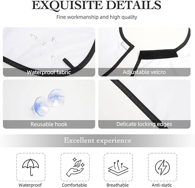 Waterproof Grooming Apron, Non-Stick Beard Bib with Suction Cups, for Wiener Dog Doxie Dachshund Weiner Dog Pet Dogs