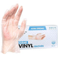 ForPro Disposable Vinyl Gloves, Clear, Industrial Grade, Powder-Free, Latex-Free, Non-Sterile, Food Safe, 2.75 Mil. Palm, 3.9 Mil. Fingers, Medium, 100-Count