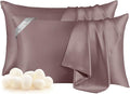 THXSILK Set of 2 Mulberry Silk Pillowcases for Hair and Skin with Hidden Zipper, Both Side Real Mulberry Silk, Hypoallergenic Pillowcase Pillow Covers(20inch x 36inch, King Size, Purple)