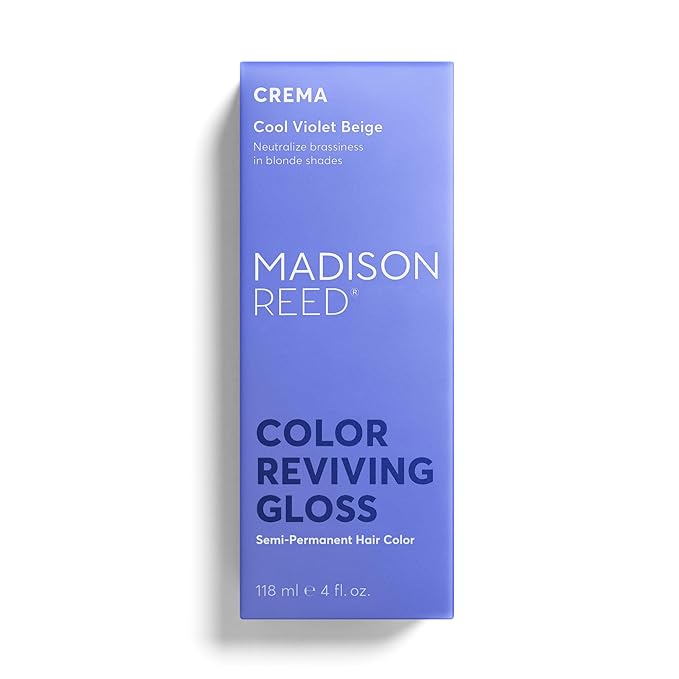 Madison Reed Color Reviving Gloss, Crema - Blonde, Semi-Permanent Hair Dye, Enhances Hair Color & Corrects Tone, Adds Brilliant Shine, Keratin & Argan Oil, 4 Fl Oz (118 mL)