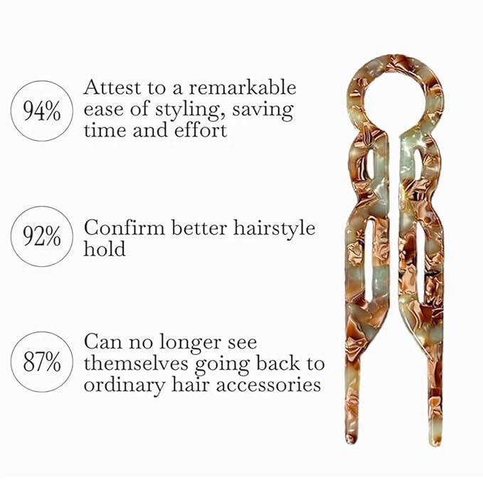 Prestige French Hair Pins, Acetate Leopard Print Hair Pin for Women,Suitable for All Hair Types (BlueBrown-D-3PCS)
