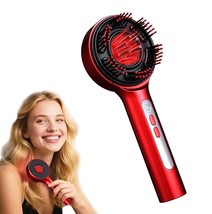 3-in-1 Hair Scalp Massager Comb - Rechargeable Cordless Portable Scalp Care Brush with Essential Oil Applicator, Gentle Scratching & Kneading Massage for Hair & Scalp Nourishment, Fit for Men & Women