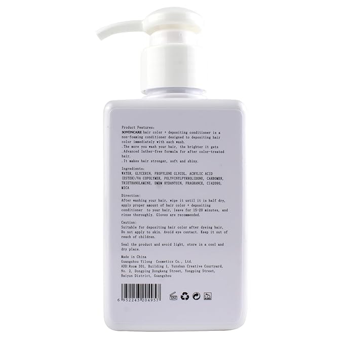 SOVONCARE Red Hair Color Depositing Conditioner Mask 5.28 OZ, Cruelty-Free