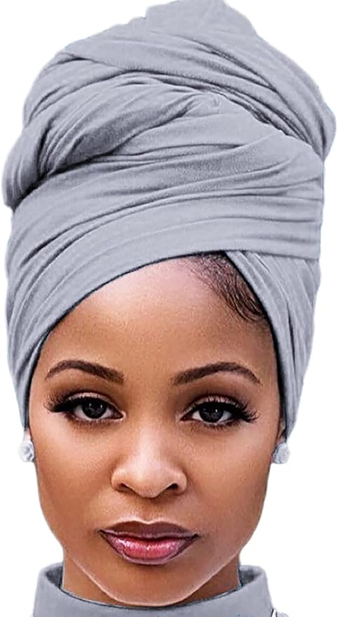 Harewom Head Wraps for Black Women Stretch Head Scarf Long African Hair Wraps Turban Headwraps Jersey Headbands