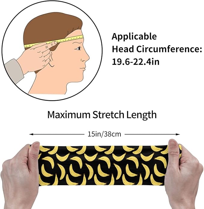 Sports Sweatband for Men and Women, Sweat-Absorbing Headbands for Moisture Wicking, Suitable for Fitness Running Cycling Hiking Yoga Football Exercise