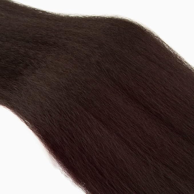 Brown Yaki Straight Human Hair Bundles Chocolate Brown Kinky Straight Bundles Hair Extensions 24 26 28 Inch Grade 8A Brazilian Virgin Remy Hair 3 Bundles Double Weft Real Color 4 Hair Weave
