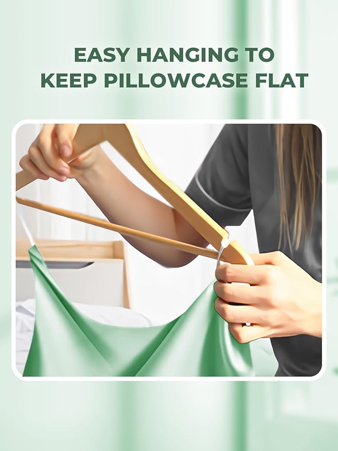 Mulberry Silk Pillowcase for Hair and Skin, SGMSILK 22 Momme Natural Silk Pillow Cases with Zipper, 6A Soft and Smooth Single Sided Pure Silk Pillow Cover (Light Green, King 20"x36")