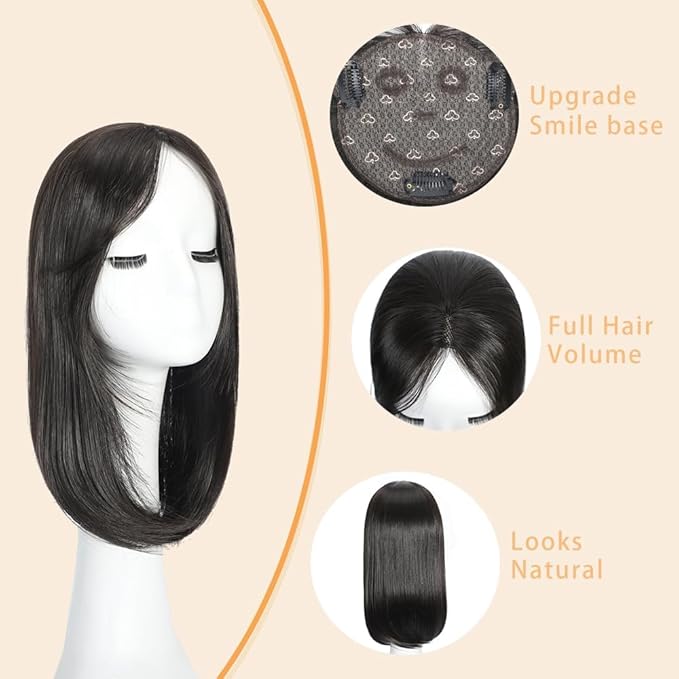 Hair Toppers for Women with Thinning Hair Toppers 360° 3D Topper Hair Pieces for Women Smiling Style Leads Fashion