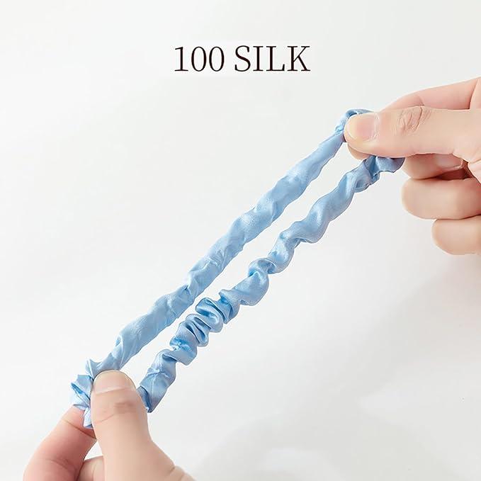 6PCS 100% Pure Mulberry Silk Hair Tie,Natural Silk Hair Scrunchie Worn on Trip, Party, Daily Life and Other Occasions, Suitable for Giving Yourself, Family and Friends Hair Accessorie(Combination 5)