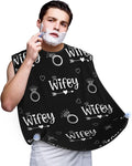 Stretchable Beard Cape, Non-Stick Hair Catcher for Trimming, Waterproof Grooming Apron, Love Heart Diamond Bride Wifey
