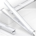 Bekind Apex 2-in-1 Hair Straightener Flat Iron | 1“ 460°F Straightener & Curler for All Hairstyles | UltraSmooth Tech | 15s Fast Heating & Temp Memory | Gift Set for Girls Women (Arctic White)