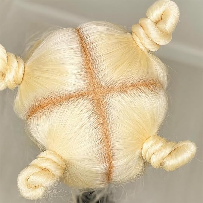 Real Full Lace Human Hair Wigs 613 Lace Front Wig Human Hair 180 Density Body Wave HD Full Lace Blonde Wig Plucked Bleached Knots Breathable Full Scalp Wig for Women 28Inch