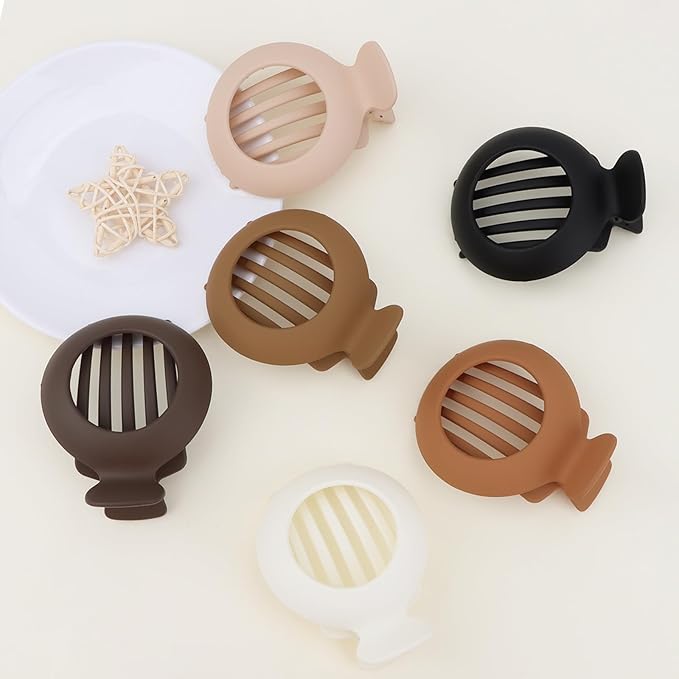 6Pcs Small Flat Hair Clips for Women Non Slip Flat Claw Clip No Crease Flat Hair Clips for Thin/Thick Hair Flat Hair Clamps for Women Girls Tiny Claw Clips for Hair