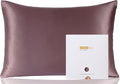 ZIMASILK 100% Pure Mulberry Silk Pillowcase for Hair and Skin Health,Soft and Smooth,Both Sides Premium Grade 6A Silk,600 Thread Count,with Hidden Zipper,1pc(Standard 20''x26'',Dark Mauve)
