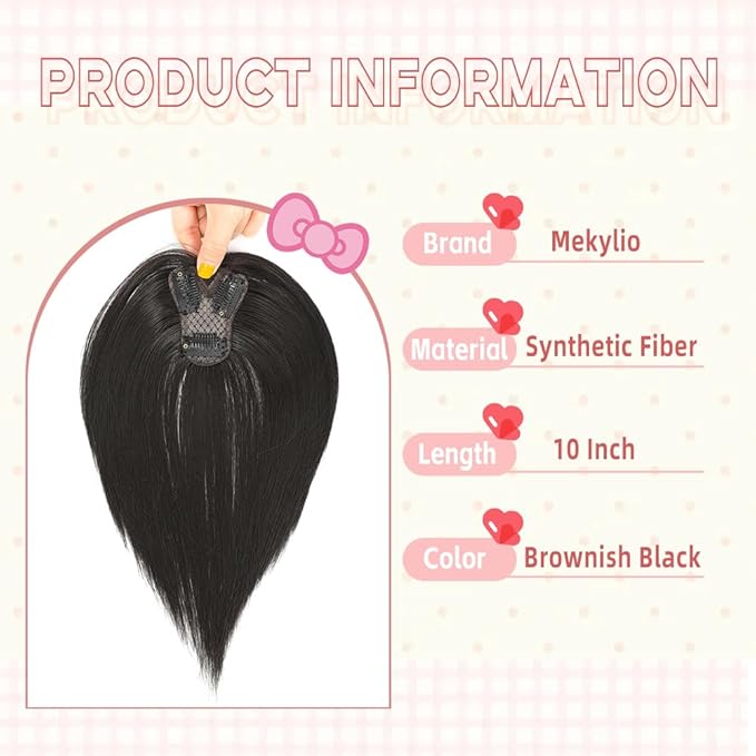 Hair Toppers for Women with Thinning Hair Extensions 360° 3D Toppers Hair Pieces for Women Clip Ins Fake Bangs Hair Pieces Perfect Solution for Stylish Upgrade