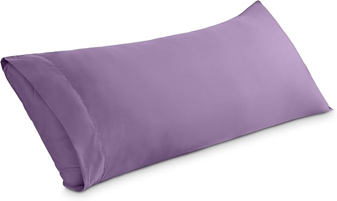Bare Home Microfiber Body Pillow Cover - Ultra Soft & Cooling - Double Brushed - Envelope Closure - Easy Care (20''x54'' Body Pillow Cover, Lavender)