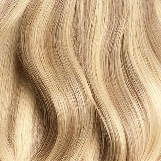 Luxy 100% Remy Human Hair – Halo Clip-In Hair Extensions –Natural Looking Volume & Length - One-Piece - Easy 5-Min Application 140 grams 16" Dirty Blonde Highlights