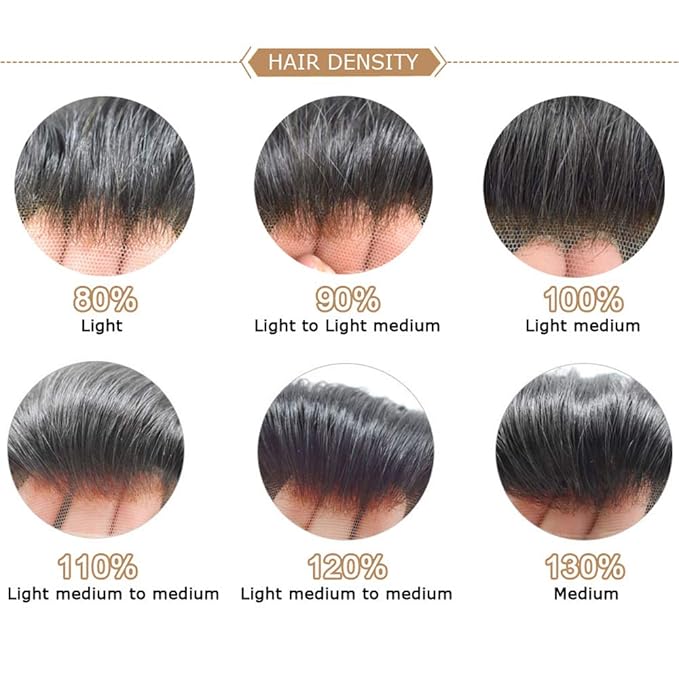 Toupee For Men Swiss Lace Hair System For Mens ToupeeL Human Hair Lace Hair Piece For Mens Toupee Hair Units 8X10#1B Off Black 120% Density