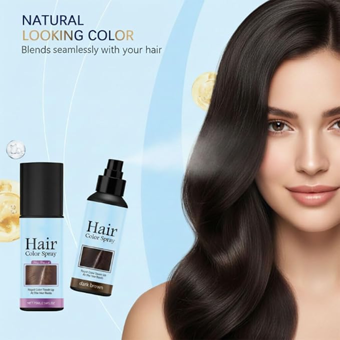 Temporary Root Touch Up Spray,Temporary Root Touch Up Hair Color Spray,Instant Covers Grey Hair (Black, Dark Brown, Light Brown)