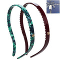 2 Pack Headbands for Eyewear Flex No Pressure Hairband Fashion Acetate Headbands for Womens Sisters Girls Gifts-Lake Green,Wine Red