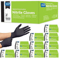 Inspire Case of 1000 Nitrile Gloves | THE ORIGINAL Quality Black Disposable Glove Latex Free | 4.5 Medical Cooking Cleaning Mechanic (Black Size Large)