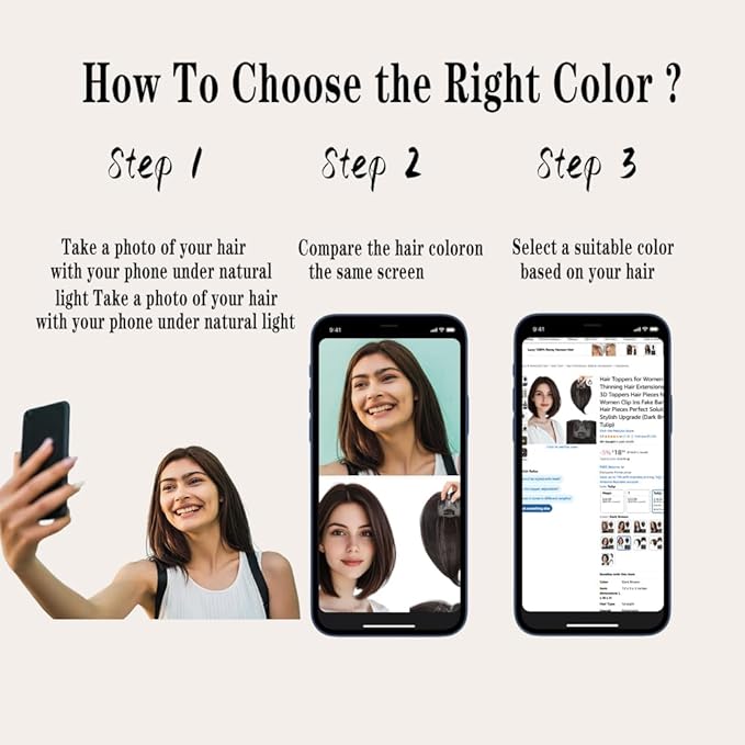 Hair Toppers for Women Large Base Toppers Hair Pieces for Women with Thinning Hair Clip Ins Fake Bangs Perfect Solution for Thinning-hair and Stylish Upgrade 15 Inch