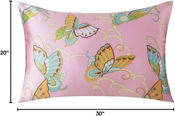 SLPBABY Silk Pillowcase for Hair and Skin with Hidden Zipper Print (Queen, Pattern32)