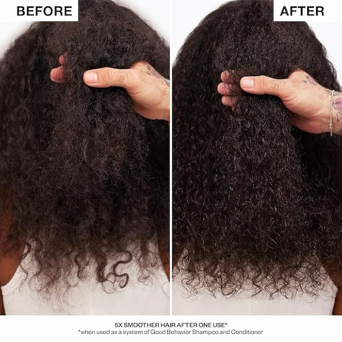 IGK GOOD BEHAVIOR Ultra Smooth Shampoo and Conditioner Set | Frizz Control + Hydrates + Shine | Vegan + Cruelty Free | 33.8 Oz