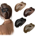 Women Flat Hair Claw Clips, Large Matte Non-Slip Hair Clips, 4-Pack Strong Styling and Hold Suitable for Thick Hair, Women Hair Accessories, Duckbill Shaped Hair Clips