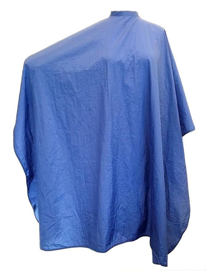CHARLENE Professional Cutting Cape for Salon Hair Styling, Barber Haircut, Coloring, Skincare, Makeup (PLAIN, BLUE)