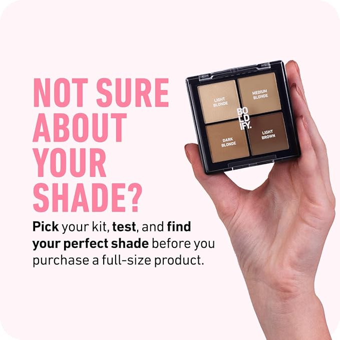 BOLDIFY Hairline Powder Color Sample Kit - Root Touch Up Hair Color for Gray Coverage - Bald Spot Concealing Hair Powder for Women & Men - 24-Hour Stain-Proof - Darker Blondes