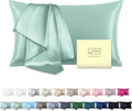 Natural Mulberry Silk Pillowcase for Hair and Skin King Size 20"X 36" Silk Pillow Cases with Hidden Zipper Soft Breathable Smooth Cooling Silk Pillow Covers for Sleeping (Sage Green,King,1Pcs)