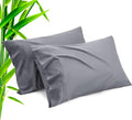 TELUS Pillow Cases King Size 2 Pack, Bamboo Rayon Cooling Pillowcases with Envelope Closure, Cool Breathable Pillow Case for Hot Sleepers & Night Sweats, 20x36 inches, Dark Grey