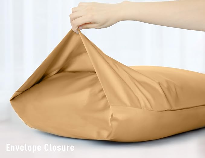 Sunflower Body Pillowcase 100% Cotton Long Pillow Cover/Case Envelope Closure 1 Pack, 21×54 inches Desert Mist, Soft and Breathable