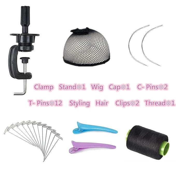Wig Head 22Inch Canvas Block Head Wig Stand with Mannequin Head for Making Wigs Display Styling