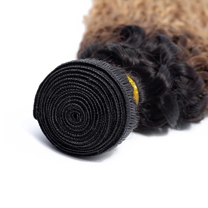 Ombre Human Hair Bundles Honey Blonde Deep Wave Bundle 22 24 26 Inch Niegmeag Virgin Remy Hair Extensions Double Weft Ombre Blonde Bundle Hair Weave