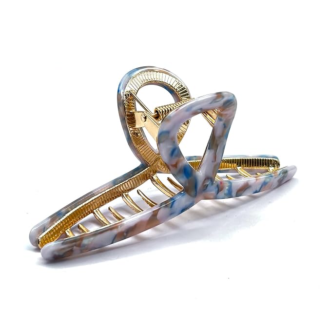 Large Metal Hair Clips - Claw Clip for Thick Long Hair – Women's Strong Spring Non-Slip Claw Clip Elegant Acetate Hair Accessory