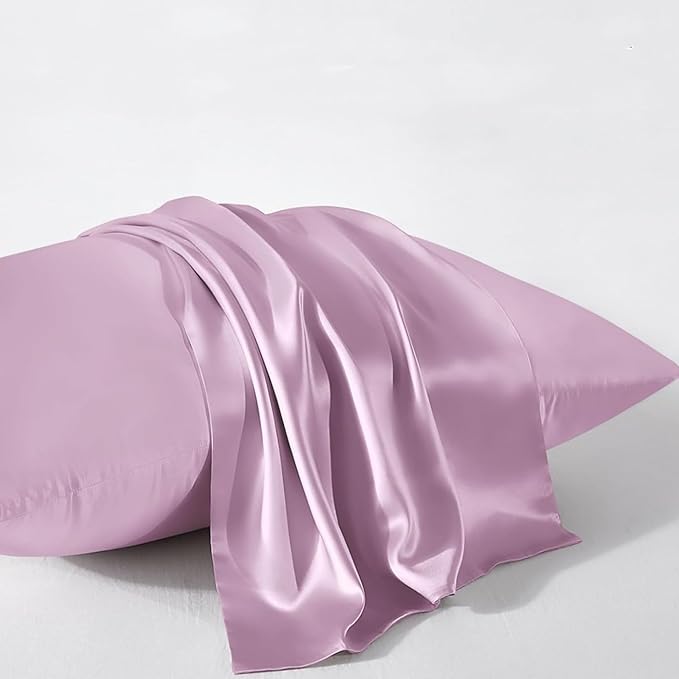 Mulberry Silk Pillowcase King Size Lavender Luxury Made in USA, Premium Silk Pillow Cases Purple for Hair and Face, Real 22 Momme, Anti Aging, 1 Pc 20"x36" (King, Purple)