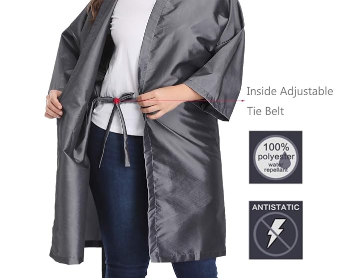 PERFEHAIR Salon Client Gown Cape, Pack of 4, Hairdressing Robes Smock for Hair Stylist to Hair Cutting, Hair Coloring, Makeup-Grey