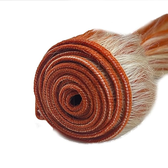 24 26 28 Inch Orange Straight Bundles Human Hair Highlight Blonde Bundle Brazilian Virgin Remy Hair Extensions Niegmeag 2 Tone Orange and Blonde Straight Bundle 300g