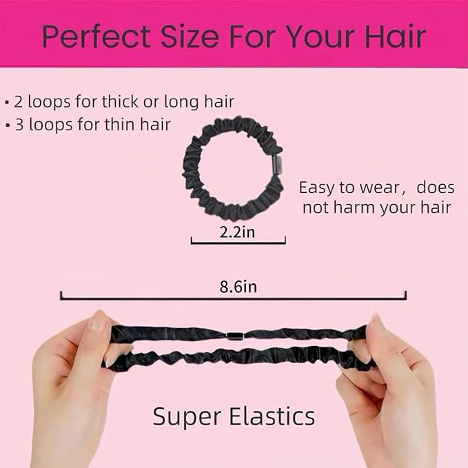 10 Pcs Small Satin Hair Ties No Damage for Women Girls Thick Thin Hair, Small Satin Scrunchies Hair Ties Skinny Hair Elastic Bands Ponytail Holders for Women Hair Accessories (Multicolor)