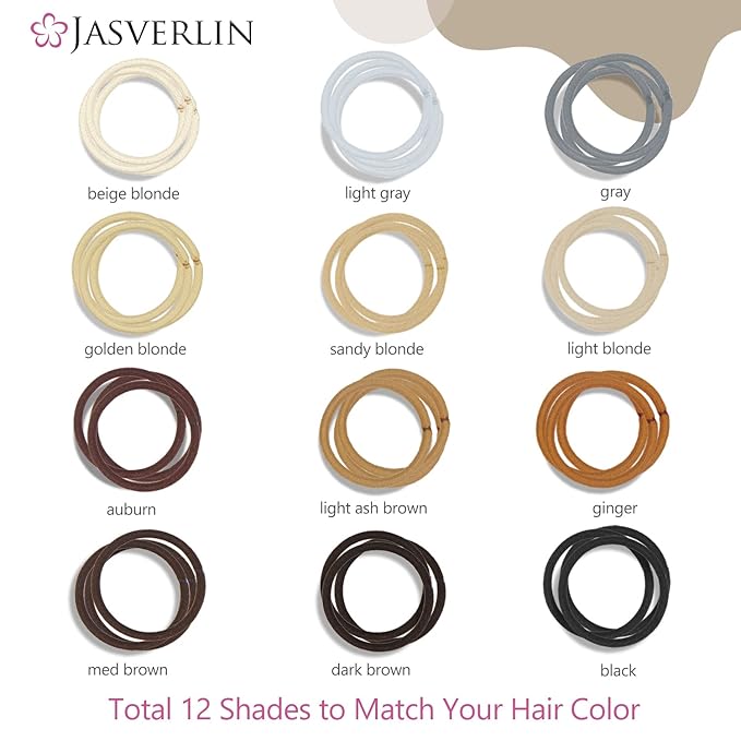 Dark Brown Hair Elastics Ties for Women, Small Hair Scrunchies Band Ponytail Holders No Damage No Pull No Slip for Thick Thin Hair 50 pieces (Dark Brown)