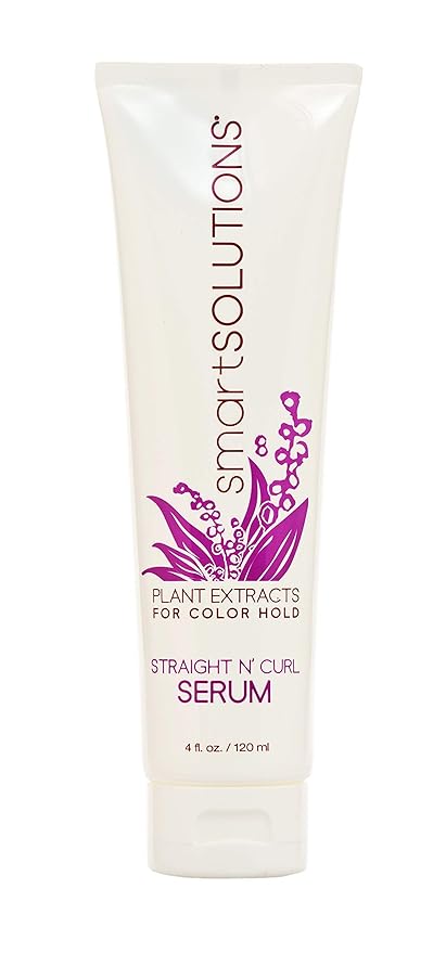 SMART SOLUTIONS Straight N' Curl Serum 4 oz, | Smooths & Straightens | Curves & Curls | Paraben-Free | Plant-based