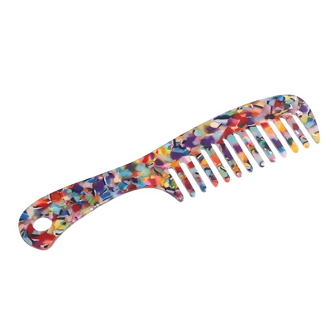 VOCOSTE 1 Pcs Hair Comb Wide Tooth, Anti-Static, for Thick, Curly Hair, Hair Comb, Detangling Comb, for Wet and Dry Multicolor